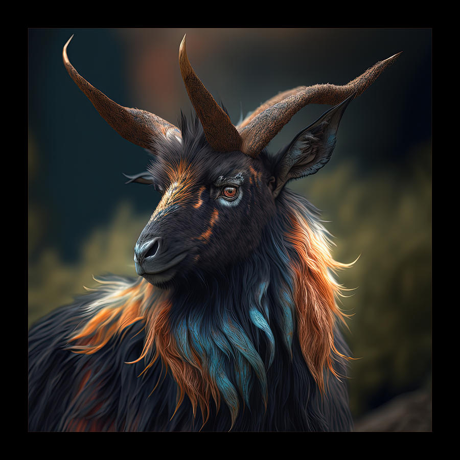 Beautiful Markhor Digital Art by Robin Curtiss - Pixels