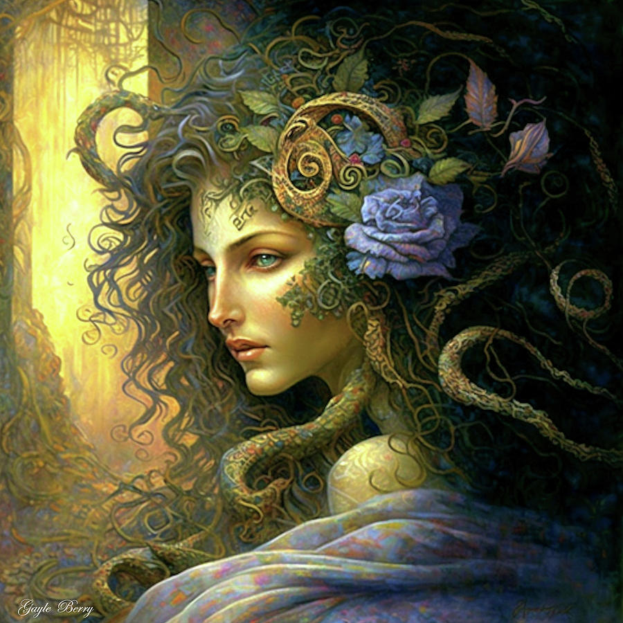 Beautiful Medusa Mixed Media by Gayle Berry - Fine Art America