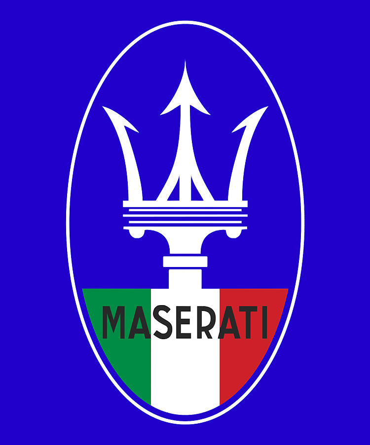 Beautiful Model Maserati Logo Trident Italian Flag Digital Art by Gleam ...