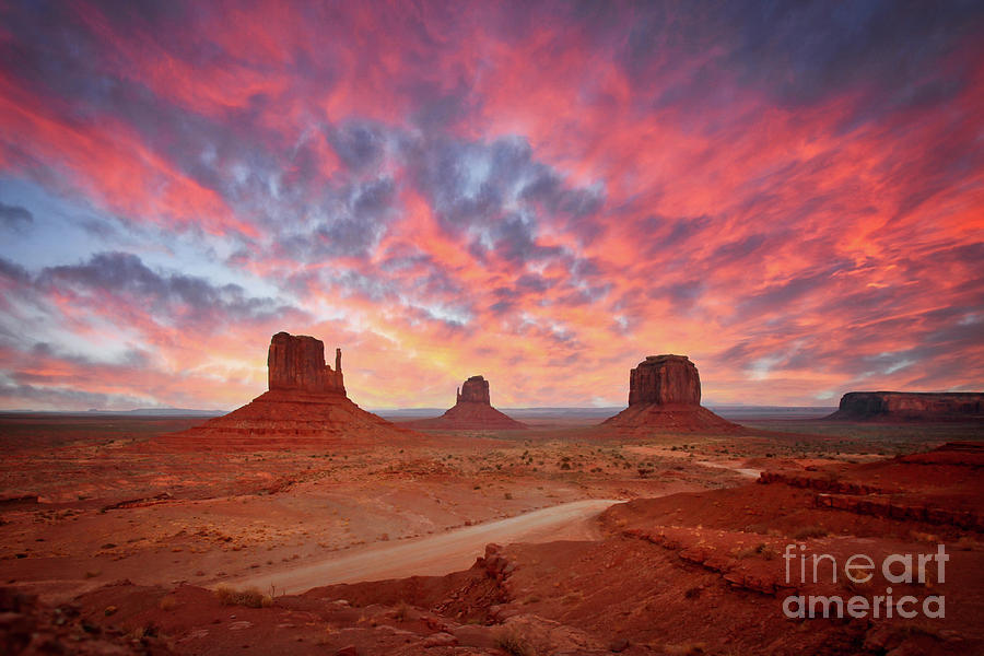 Beautiful Monument Valley Landscape Showing The Famous Navajo Buttes Photograph