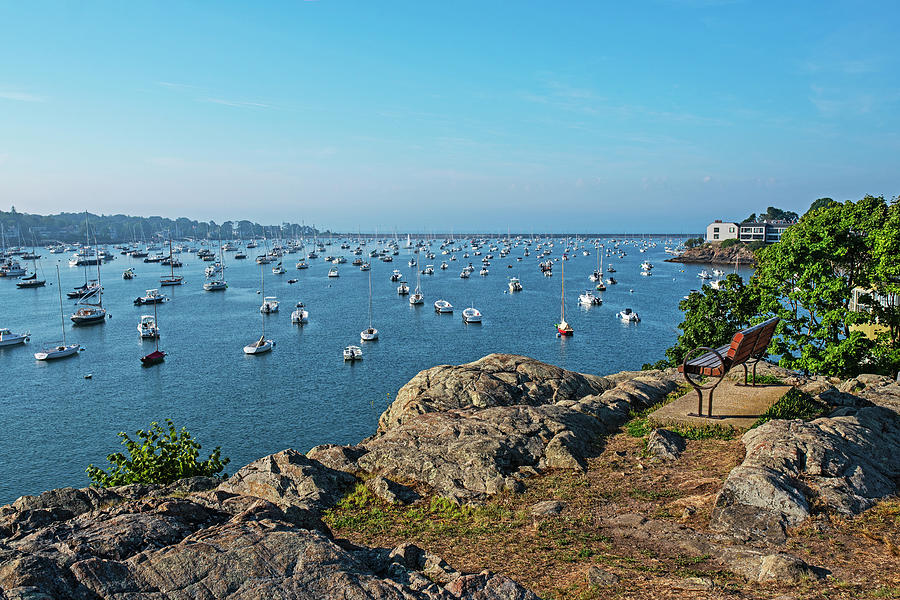 Beautiful Morning on Marblehead Harbor from Crocker Park Marblehead Massachusetts Photograph by Toby McGuire