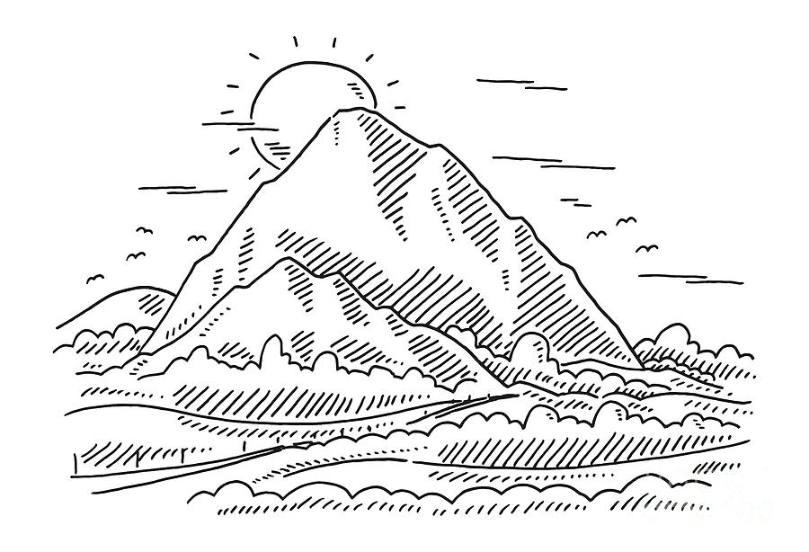 Mountain Sketch png images | PNGWing