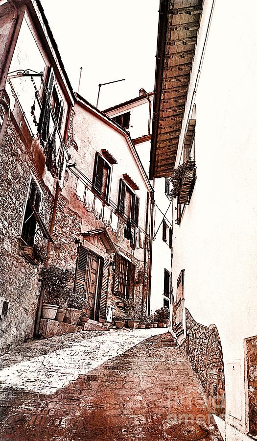 Beautiful Narrow Street in Tuscany Photograph by Ramona Matei