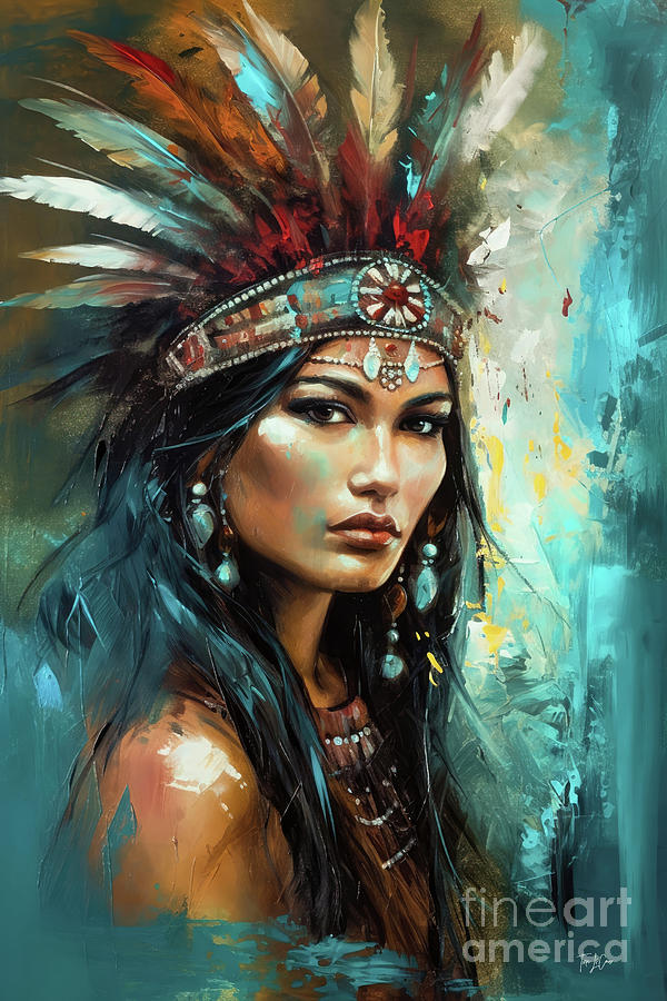 Beautiful Native Girl Painting by Tina LeCour