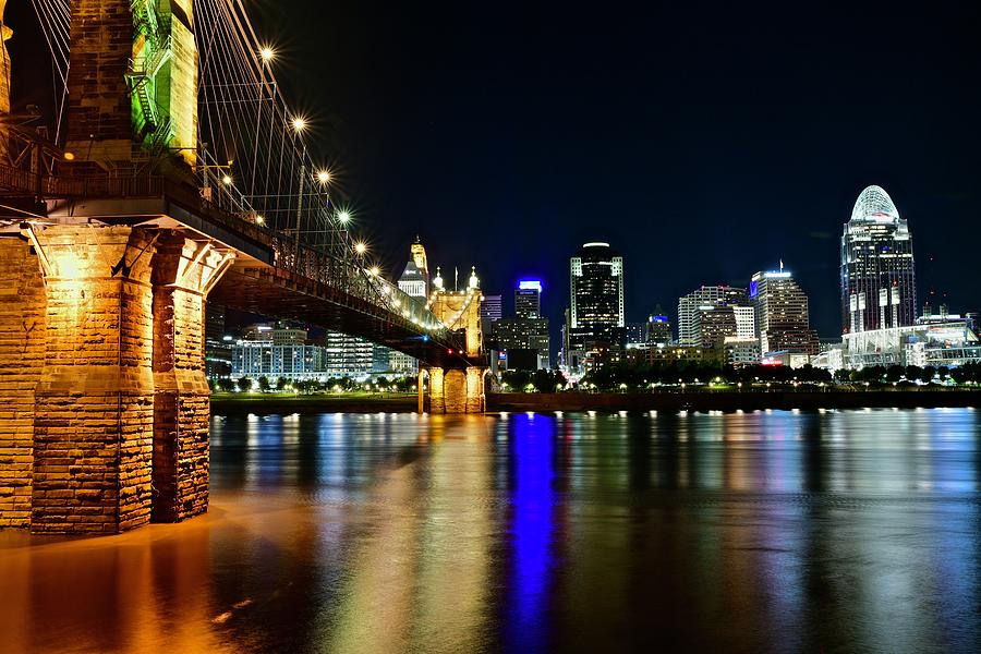 Beautiful Nightscape Of Cincinnati Photograph
