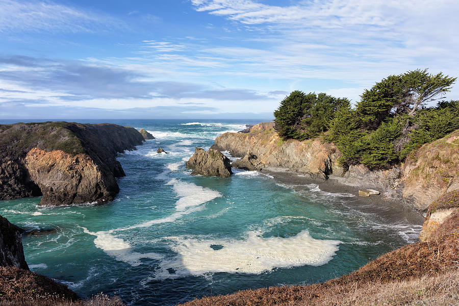 Beautiful Ocean Cove on the Mendocino Headlands  Photograph by Kathleen Bishop