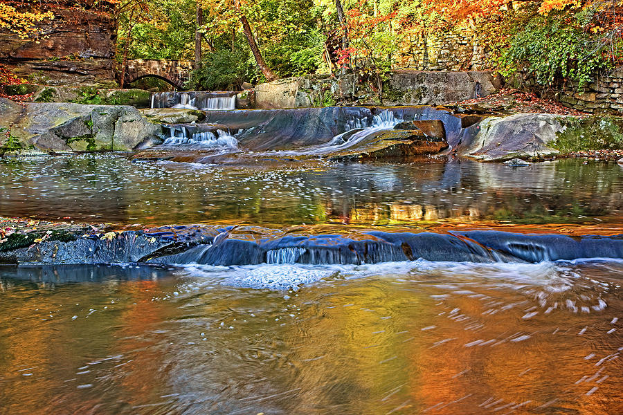 Nature Photograph - Beautiful Olmsted Falls in Autumn by Marcia Colelli