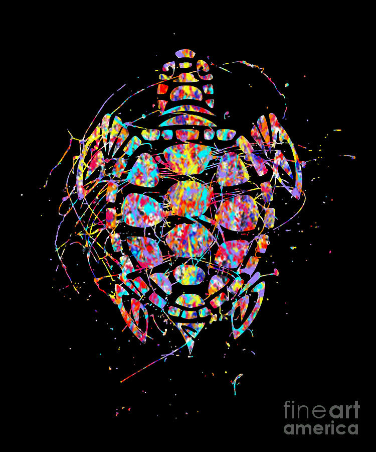 Beautiful Painted Turtle Gift Digital Art by Funny4You Fine Art America