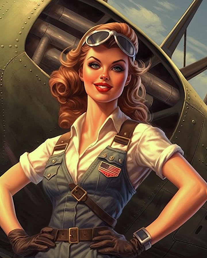 Beautiful Pin-up Girl 1940s N3005 Fantastic Military And Naval Scenes ...