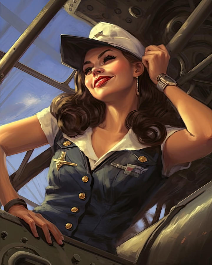 Beautiful Pin-up Girl 1940s N3026 Fantastic Military And Naval Scenes ...