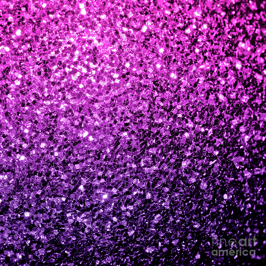 Purple Pink Ombre faux shiny glitter sparkles by PL Design