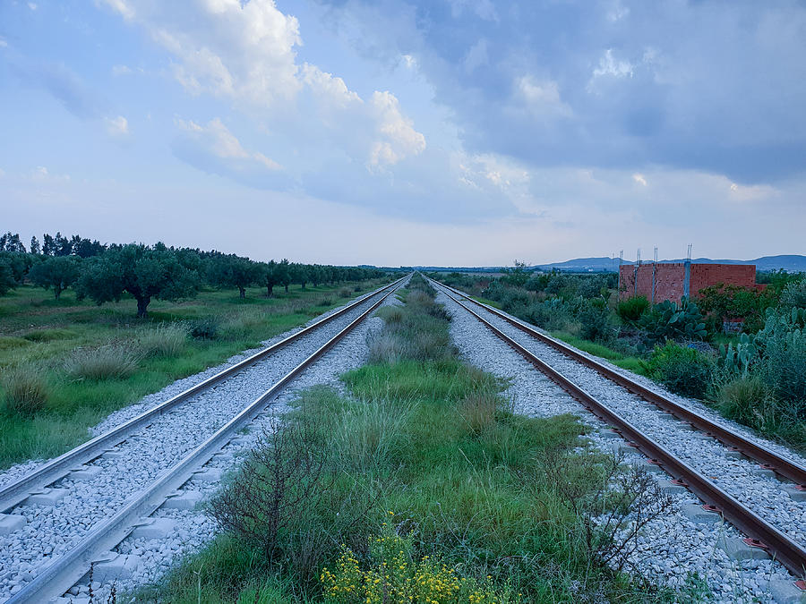 Nature Photograph - Beautiful railway meeting in the horizon by Aymen Khlifa