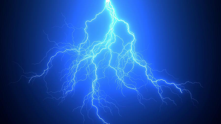 Beautiful Realistic Impact of lighting Strikes or lightning bolt,  electrical storm, thunderstorm with flashing lightning ,4k High Quality, 3d  render Photograph by Ashish Kamble - Fine Art America