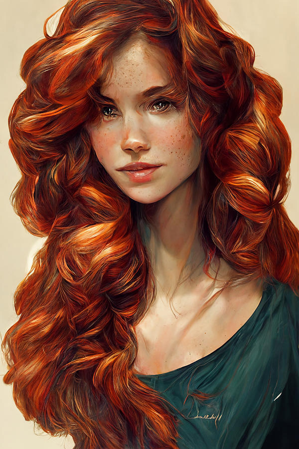 Beautiful Redhead Woman With Wavy Hair Dbc5ed4d B6b6 4747 4656 ...