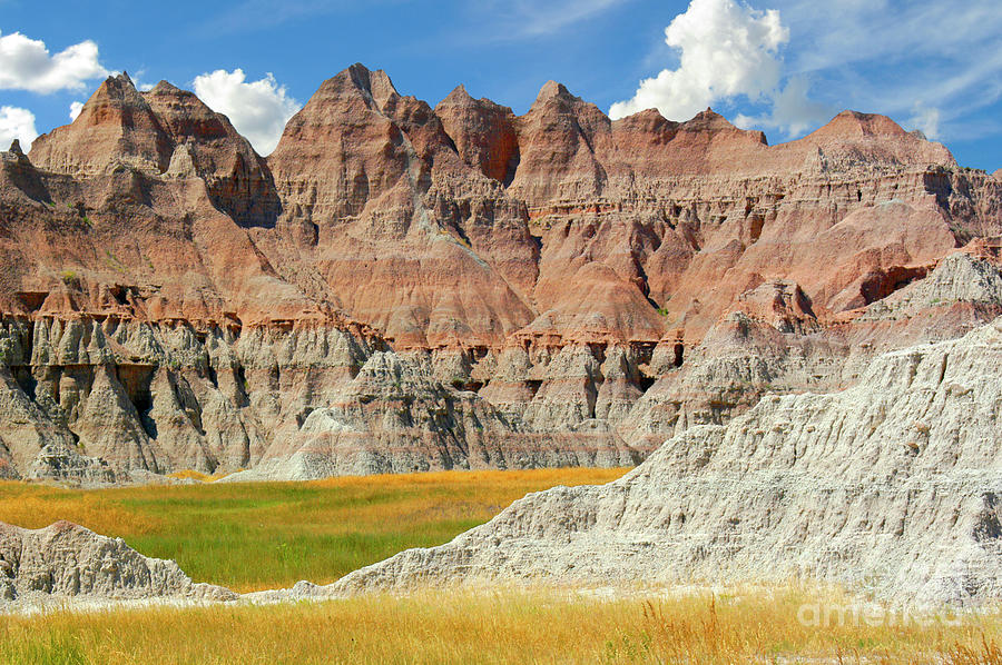 Beautiful rock formations at Badlands National Park in South Dakota. Photograph by Gunther Allen
