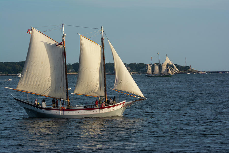Beautiful Sailboats Sailing Gloucester Harbor Gloucester MA Photograph by Toby McGuire Beautiful Sailboats Sailing Gloucester Harbor Gloucester MA Photograph by Toby McGuire