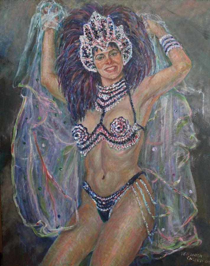 Beautiful Showgirl Painting by Veronica Cassell vaz