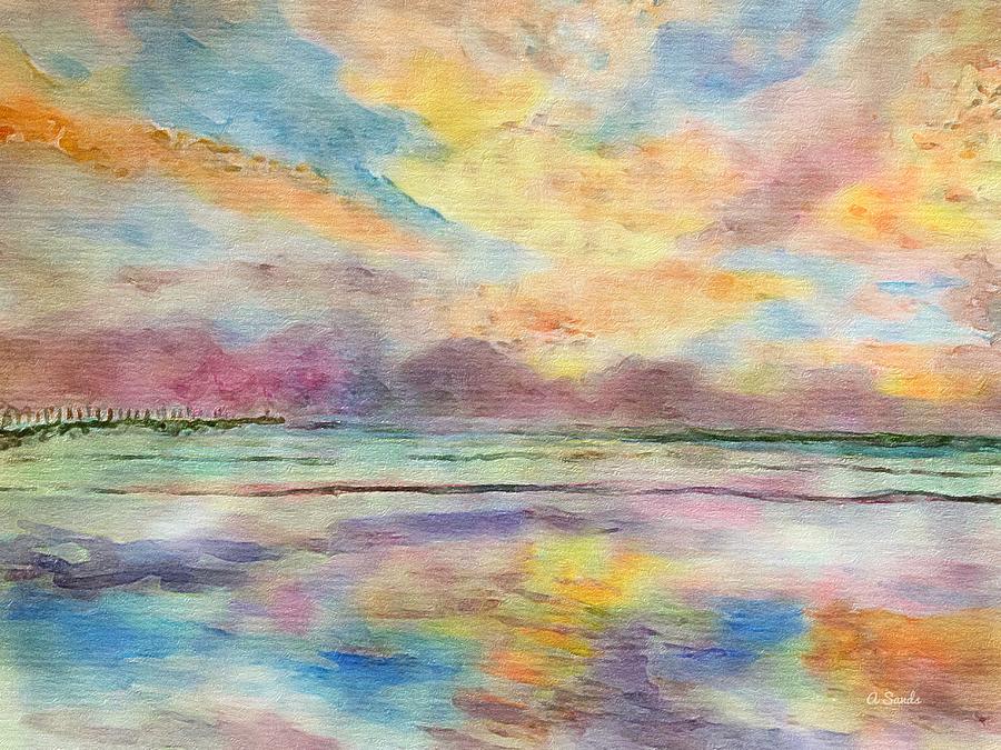 Beautiful Sky Painting by Anne Sands