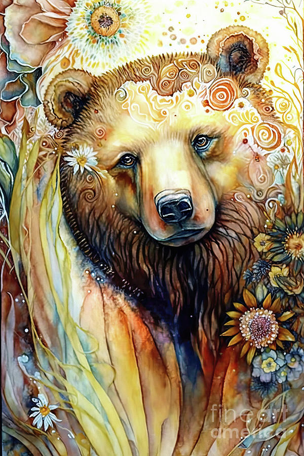 Beautiful Spirit Bear Painting by Tina LeCour