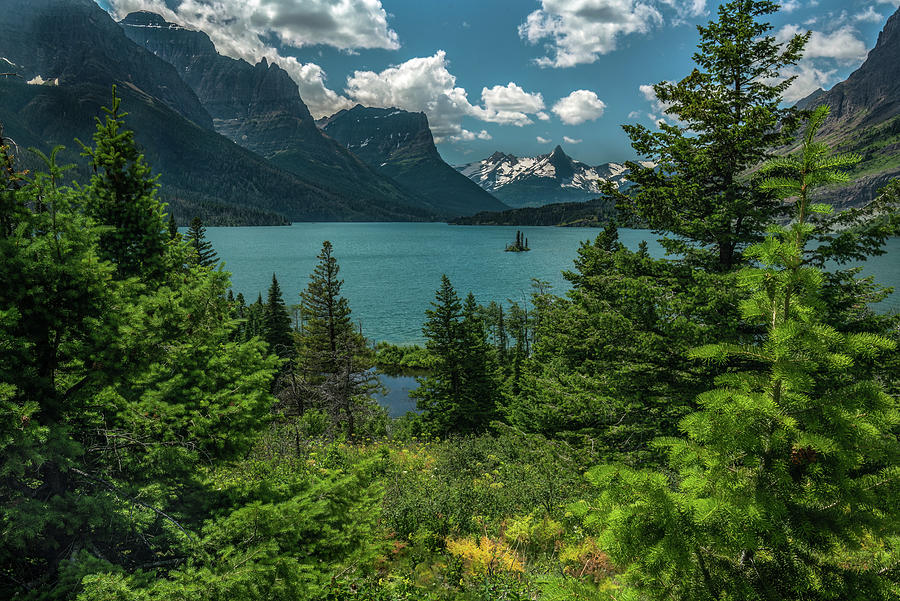 Beautiful St. Mary Lake Photograph by Yeates Photography