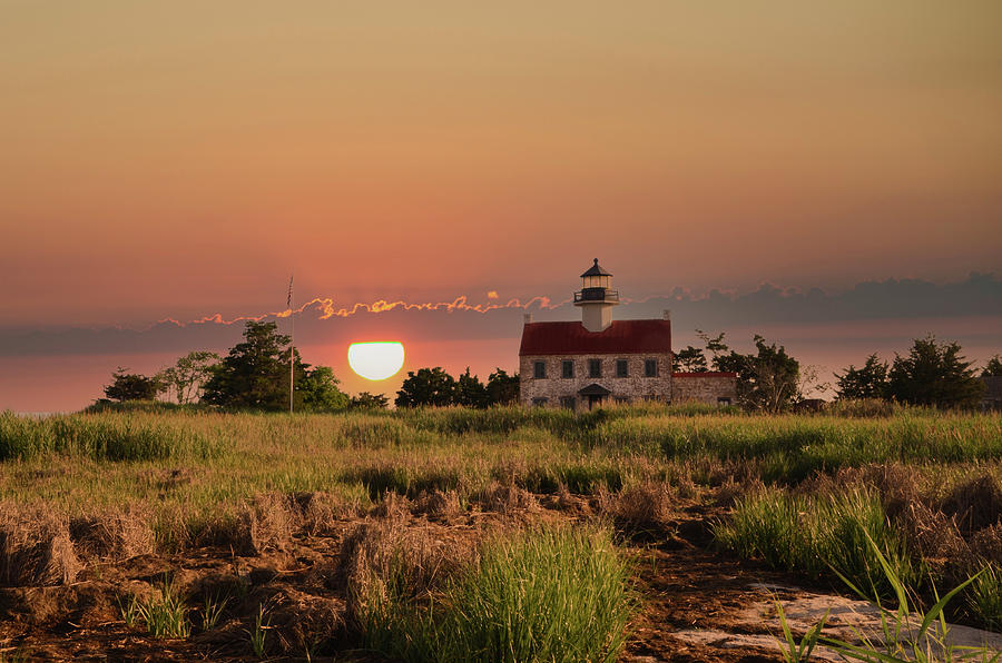 Beautiful Sunrise at East Point Lighthouse Photograph by Bill Cannon