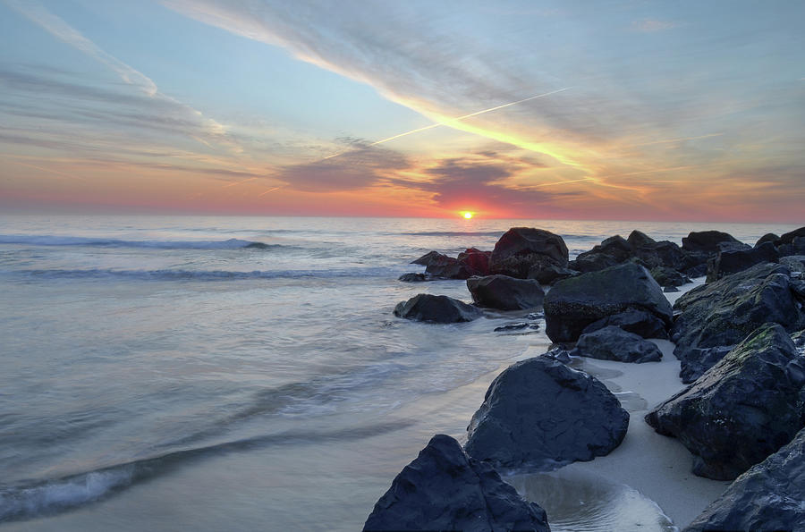 Summer Photograph - Beautiful Sunrise at the Jersey Shore by Bob Cuthbert