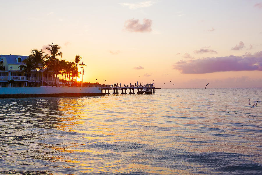 Beautiful sunrise on Key West, Florida, USA Photograph by Romrodinka