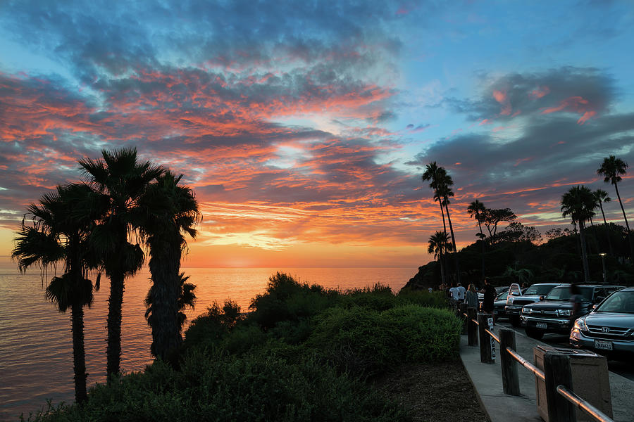 Beautiful Sunset at Swamis - Encinitas Photograph by Larry Marshall
