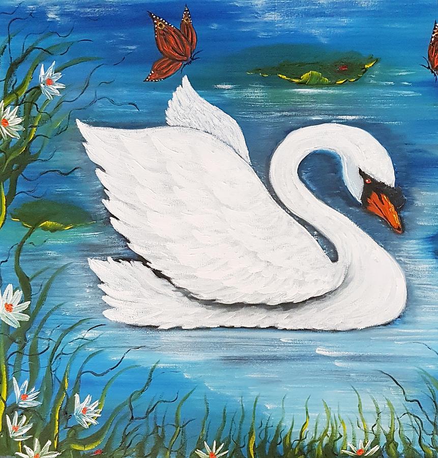 Beautiful Swan Painting