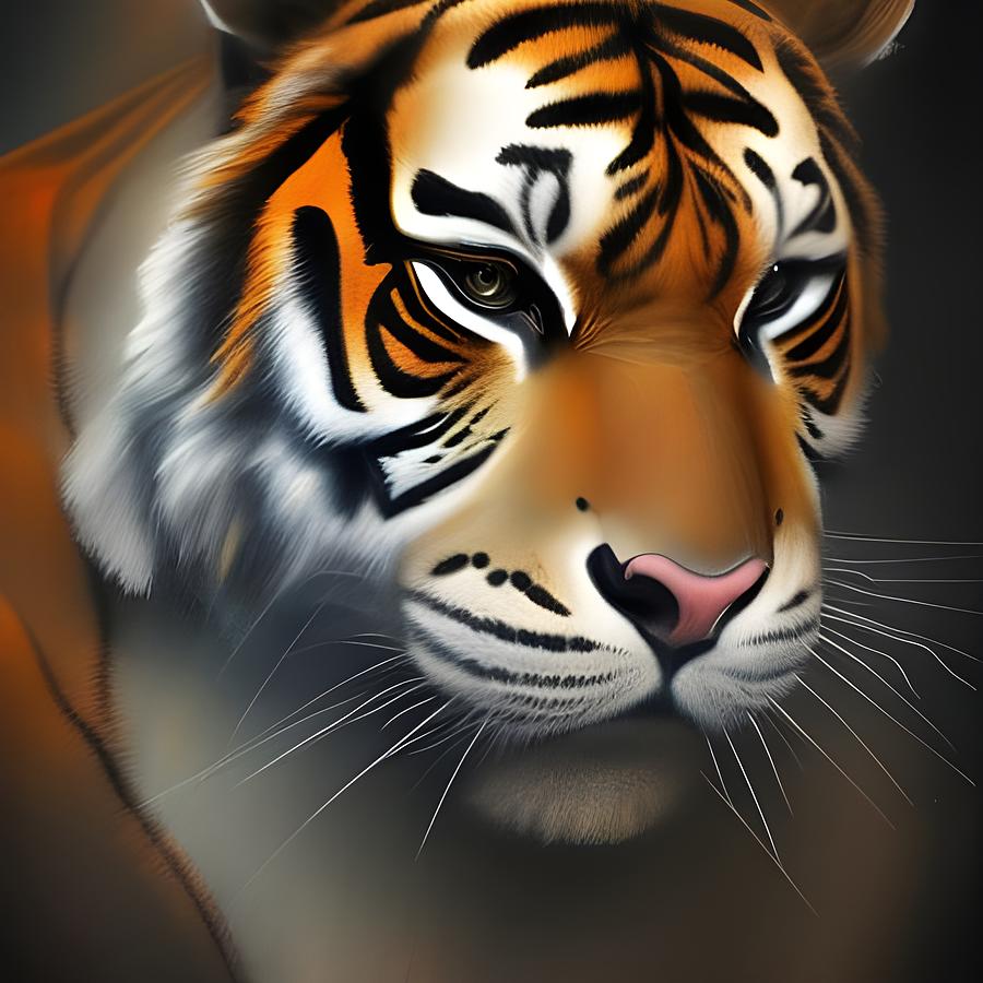 Beautiful Tiger Digital Art by Mohit Nathani - Fine Art America