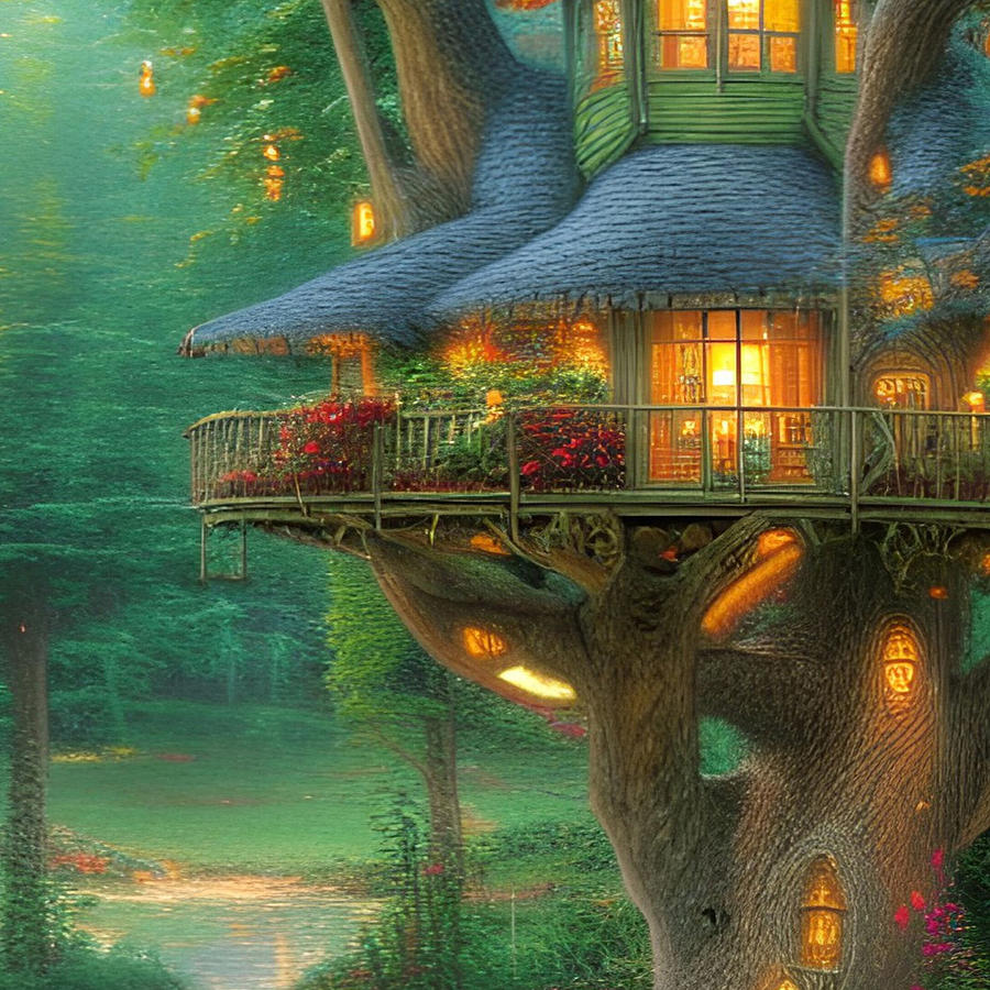Beautiful Treehouse Digital Art by Dujuan Robertson