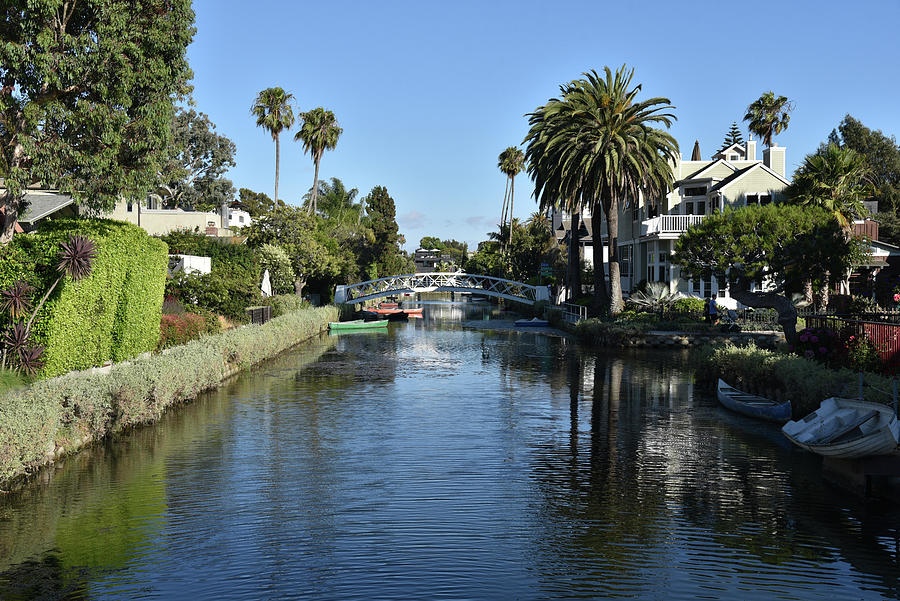 Beautiful Venice Canals in California Photograph by Mark Stout