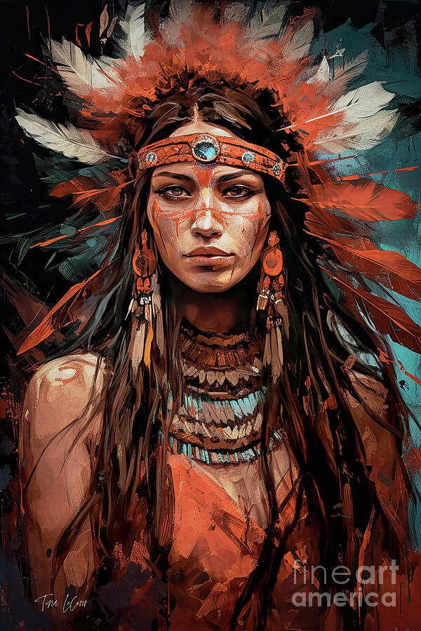 Beautiful Warrior Painting by Tina LeCour