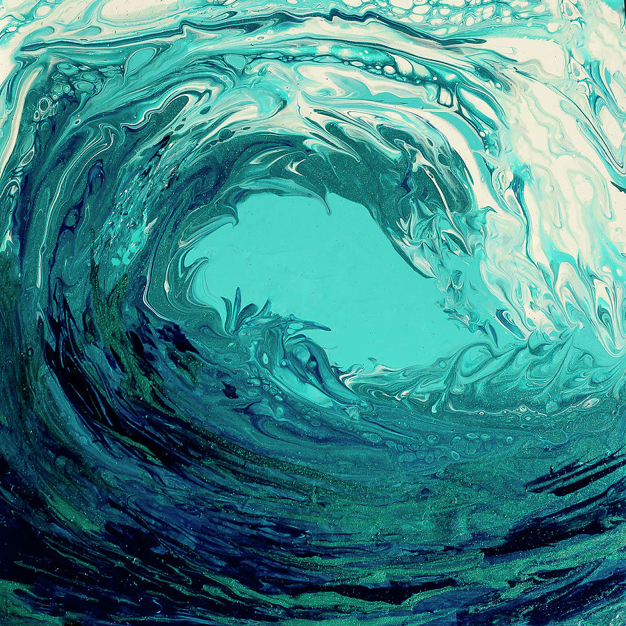 Blue Painting - Beautiful Wave II by Dara Dodson Blue Painting - Beautiful Wave II by Dara Dodson