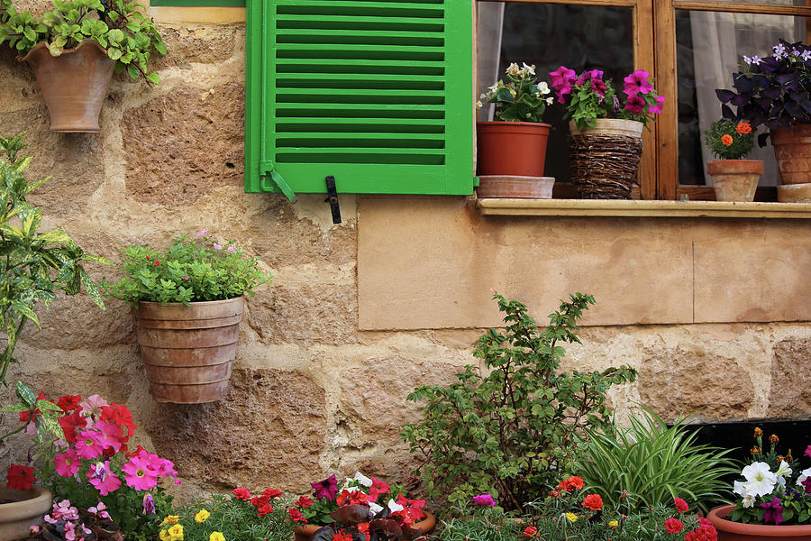 Beautiful windows in Spanish village Photograph by Catalina Lira Fine