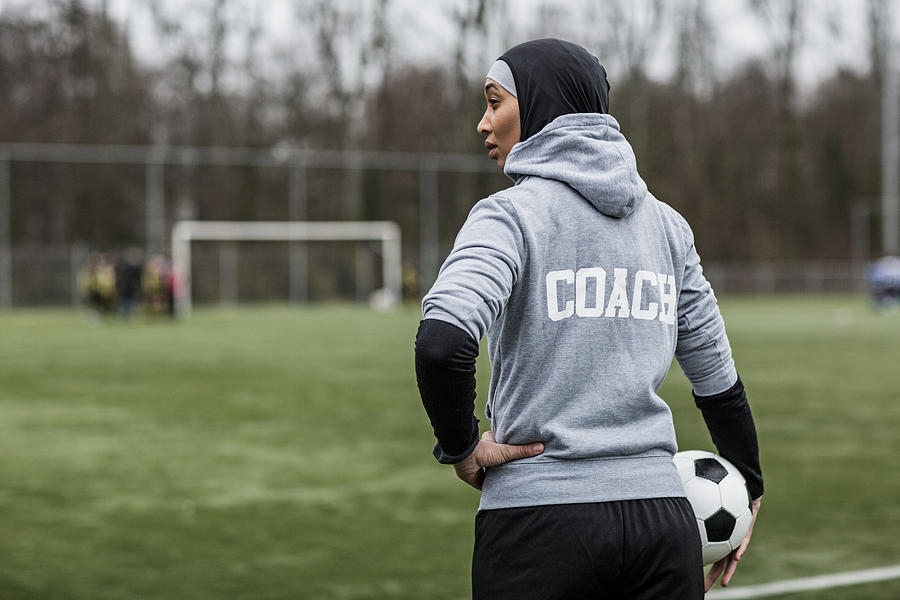 Beautiful Young Female Muslim Soccer Coach Photograph by Lorado