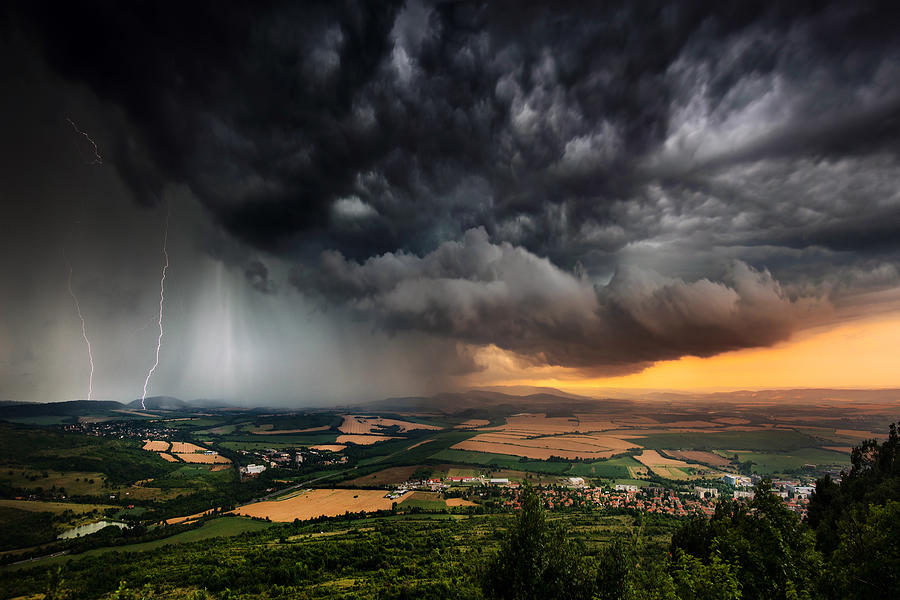 Beautifully structured thunderstorm in Bulgarian Plains Photograph by Revolu7ion93