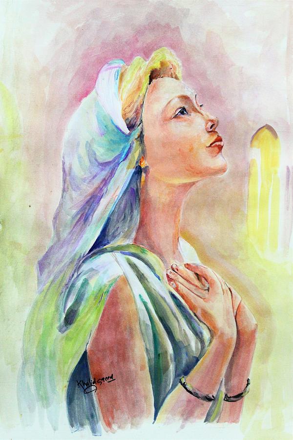 Beauty and grace Painting by Khalid Saeed