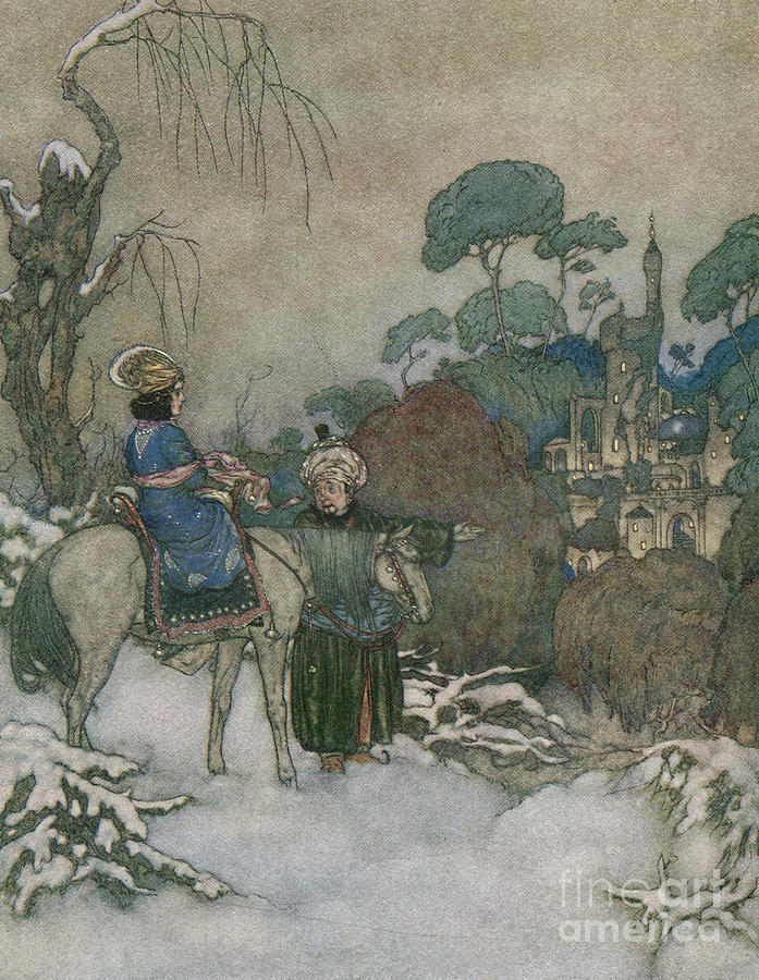 Beauty and the Beast, 1910 Drawing by Edmund Dulac