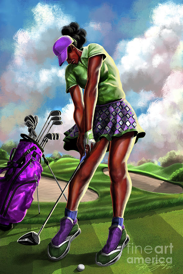 Golf Digital Art - Beauty And The Tee by Dion Pollard