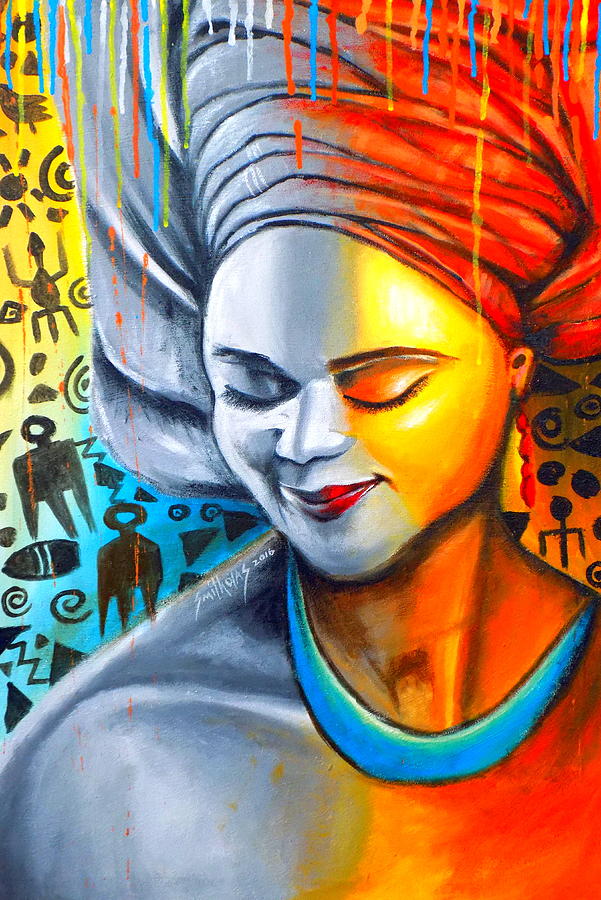 Beauty of African Woman Painting by Olaoluwa Smith - Fine Art America