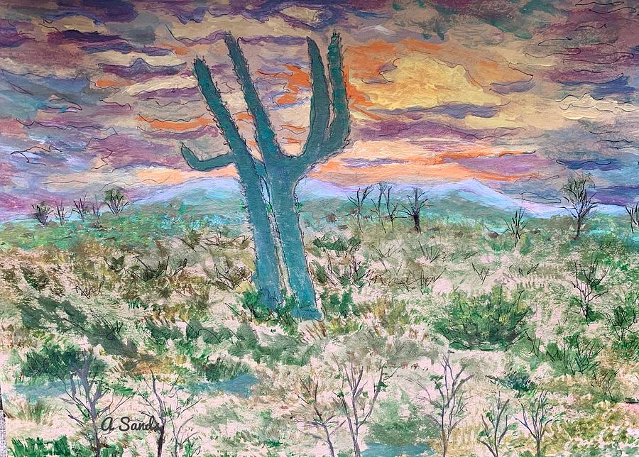 Beauty of Arizona Sunsets Painting by Anne Sands