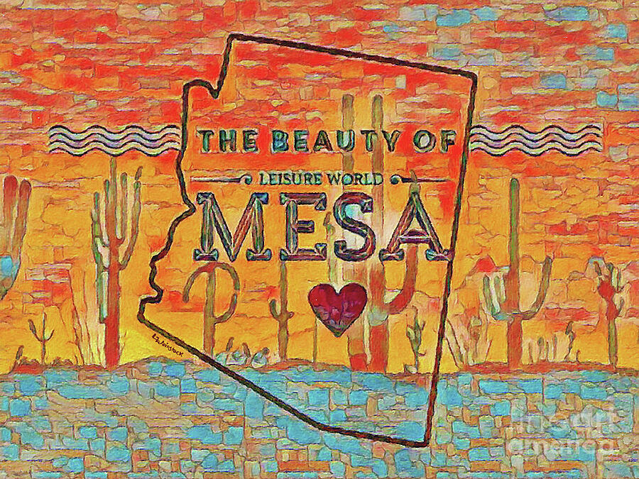 Beauty of Leisure World Mesa Painting by Linda Weinstock
