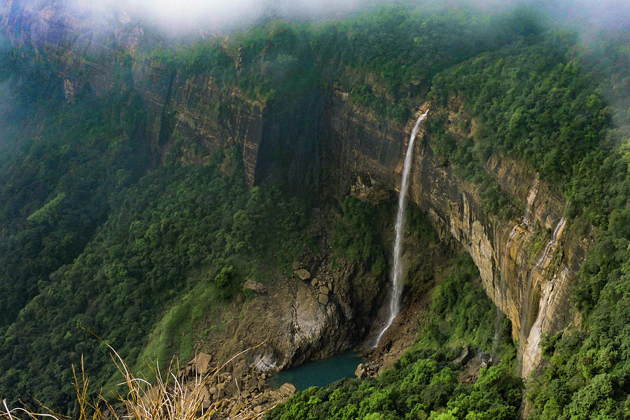 Beauty of Nohkalikai Falls Photograph by Niladri Talukder