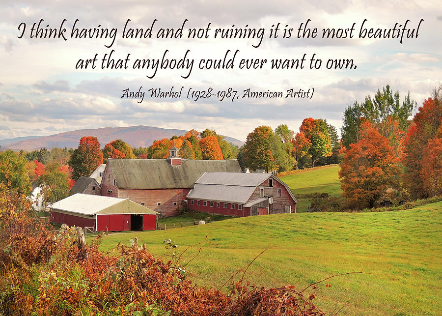 Beauty of the Land and Quote Photograph by Nancy Griswold