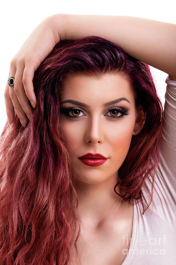 Beauty portrait of woman with smokey makeup Photograph by Mendelex Photography