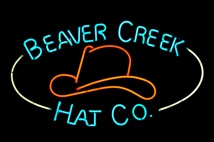 Beaver Creek Hat Neon Photograph By Michael Morse