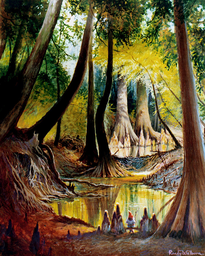 Beaver Dam on Village Creek Painting by Randy Welborn