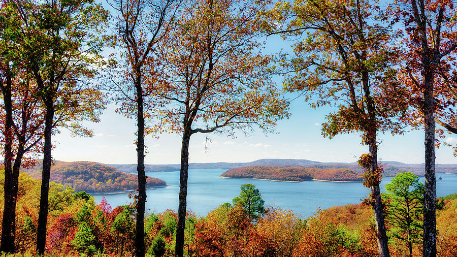 Beaver Lake Arkansas Fall Foliage Photograph by Ann Powell