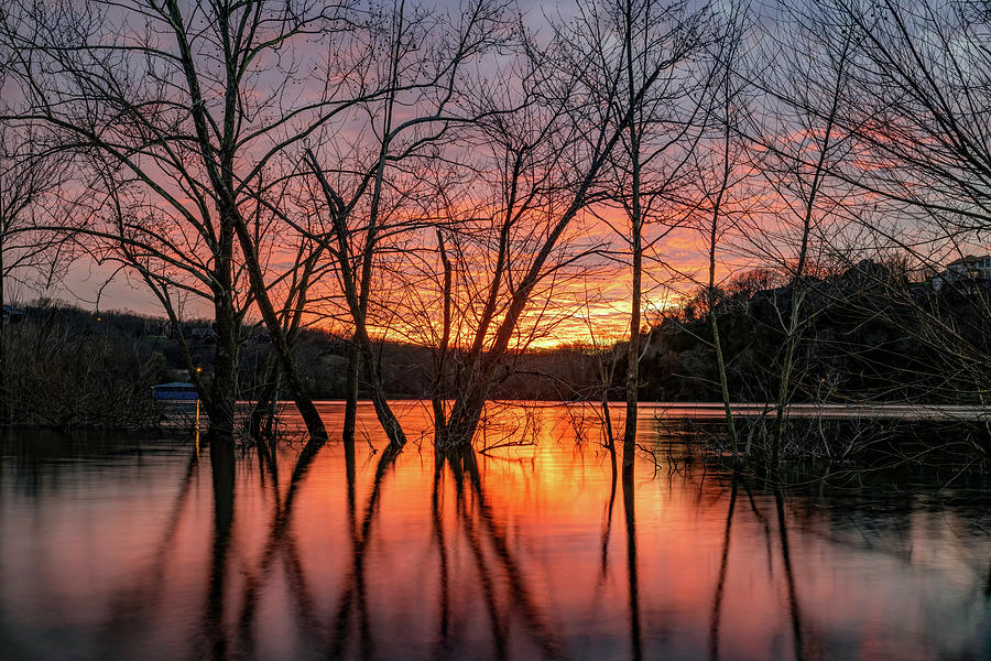 Beaver Lake Photograph - Beaver Lake Sunset - Northwest Arkansas by Gregory Ballos